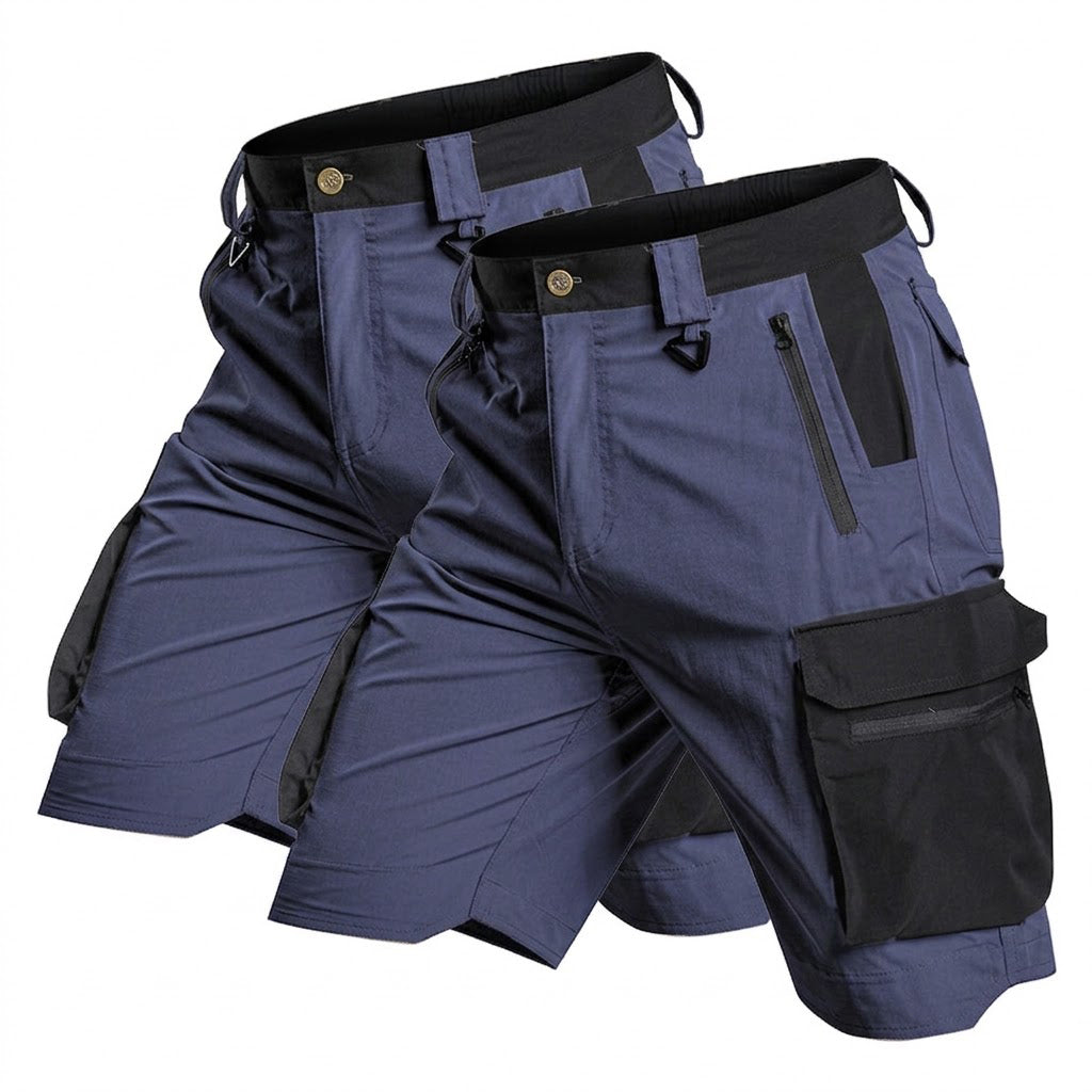 Bermuda cargo tecnica para hombre - secado rapido, repelente al agua, multibolsillo, ligero