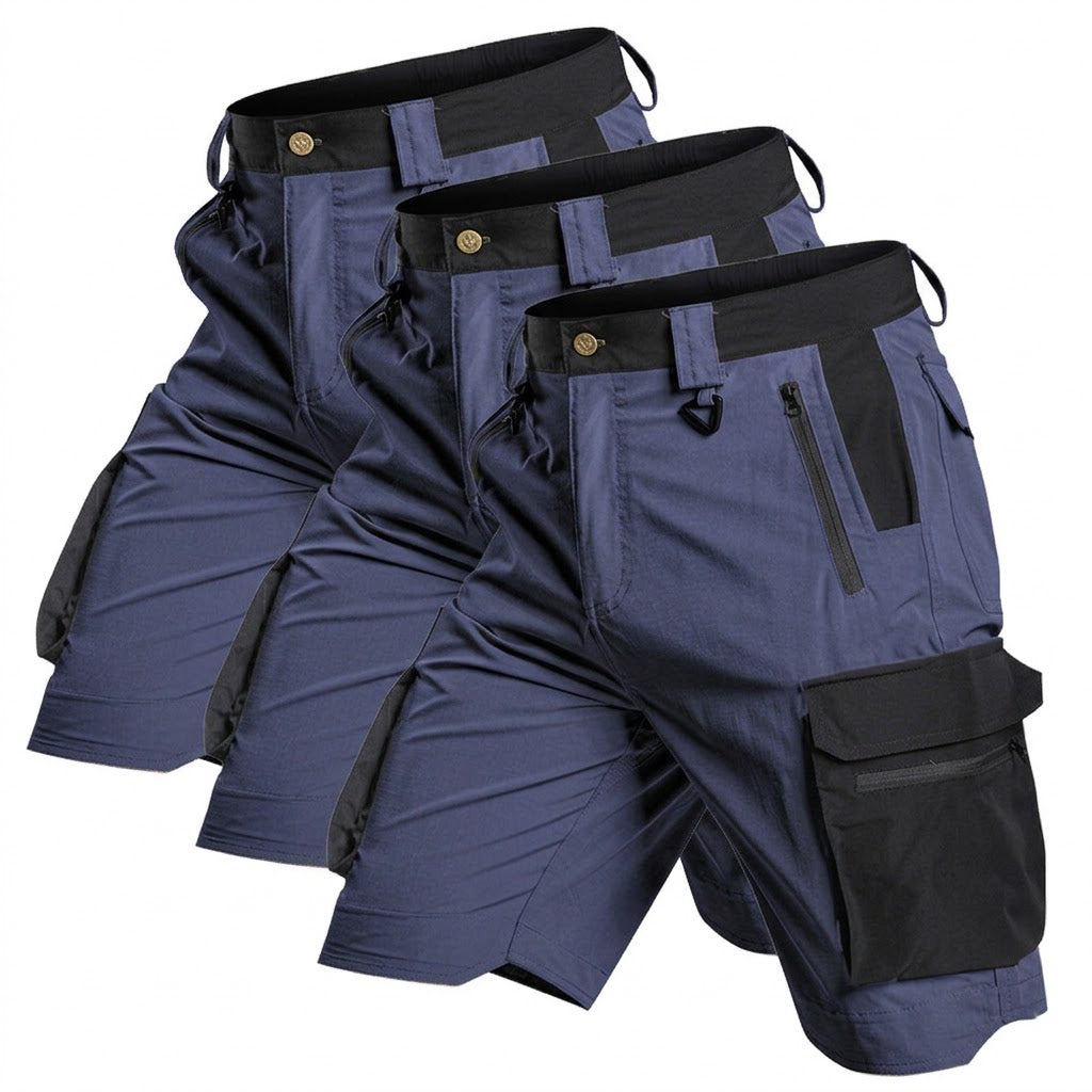 Bermuda cargo tecnica para hombre - secado rapido, repelente al agua, multibolsillo, ligero