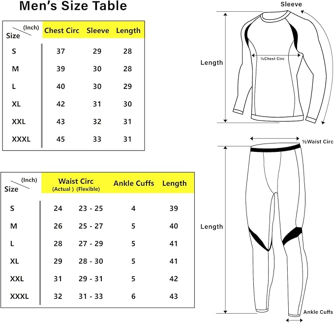 Ropa termica interior para hombre - termico, Camuflaje