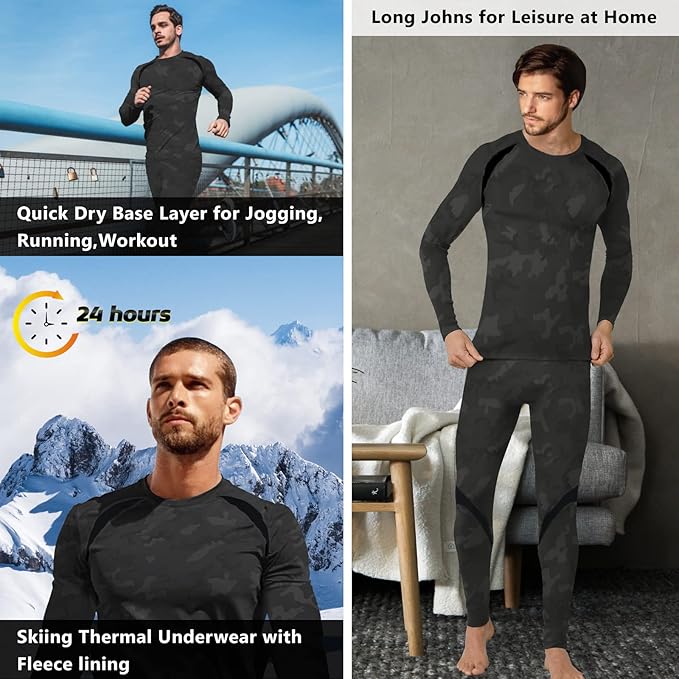 Ropa termica interior para hombre - termico, Camuflaje