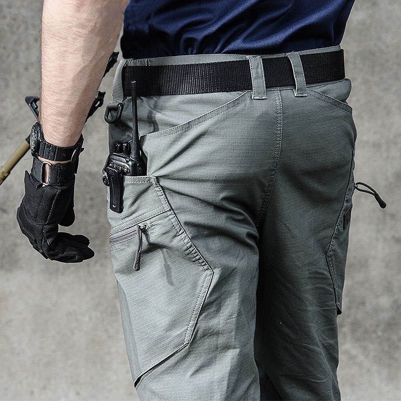Urban Pro Pantalon cargo tecnico para hombre - elastico, Verde