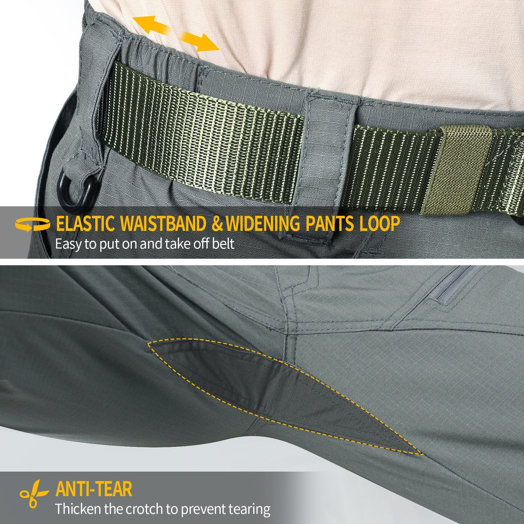 Urban Pro Pantalon cargo tecnico para hombre - elastico, Verde