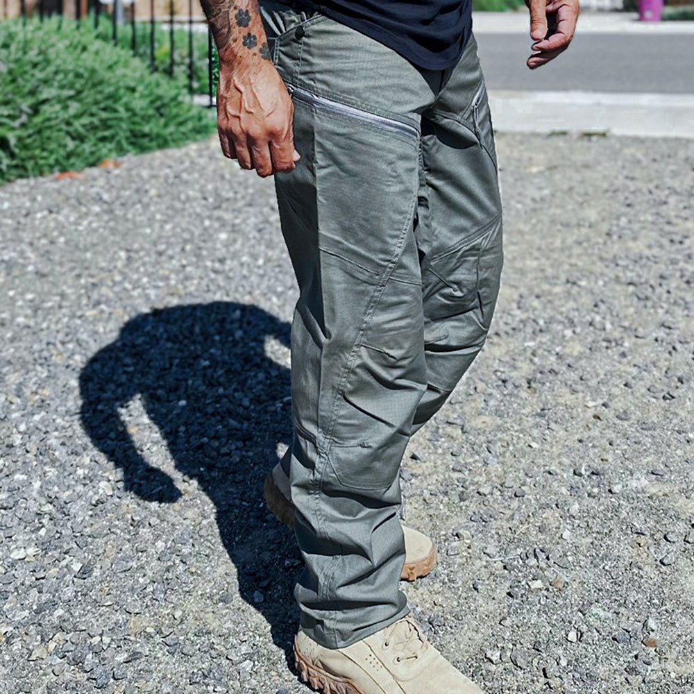 Urban Pro Pantalon cargo tecnico para hombre - elastico, Verde