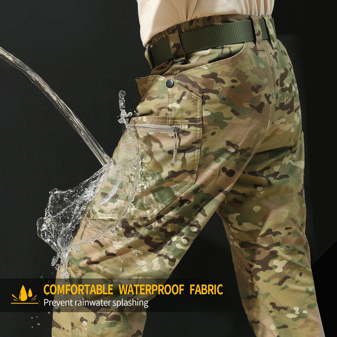 Urban Pro Pantalon cargo tecnico para hombre - elastico, Camuflaje