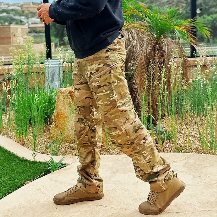 Urban Pro Pantalon cargo tecnico para hombre - elastico, Camuflaje