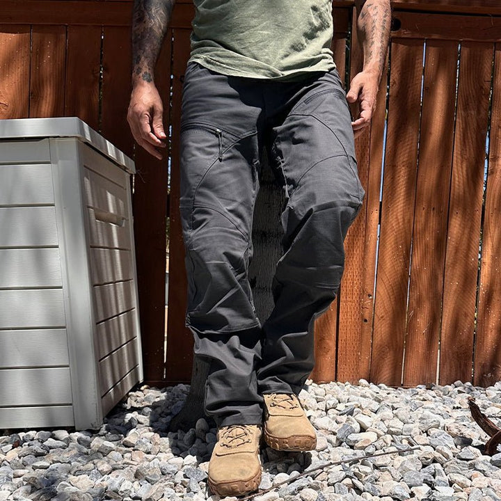 Urban Pro Pantalon cargo tecnico para hombre - elastico, Gris antracita