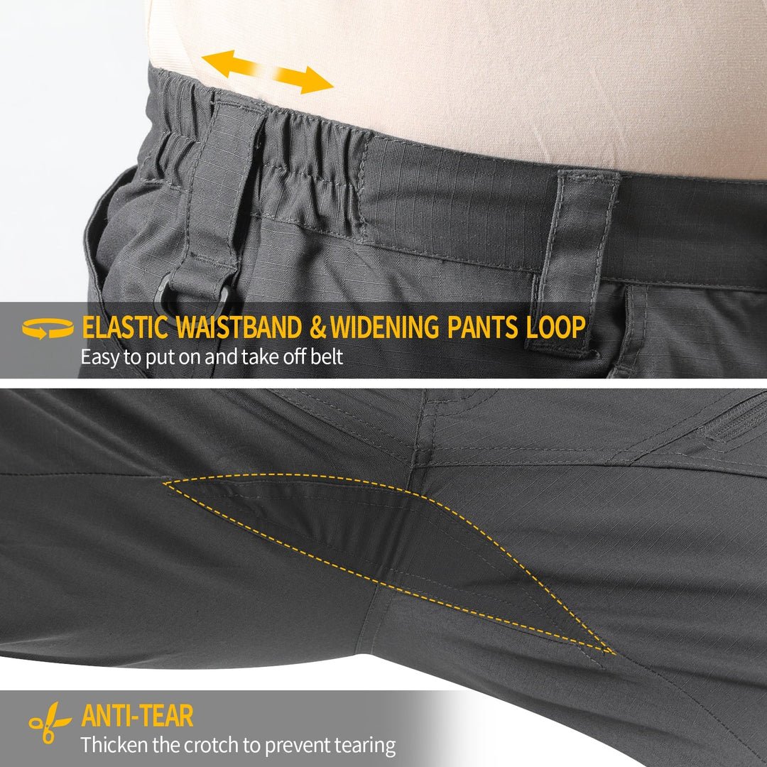 Urban Pro Pantalon cargo tecnico para hombre - elastico, Gris antracita