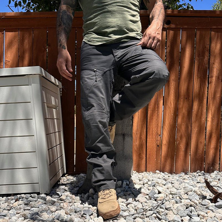 Urban Pro Pantalon cargo tecnico para hombre - elastico, Gris antracita