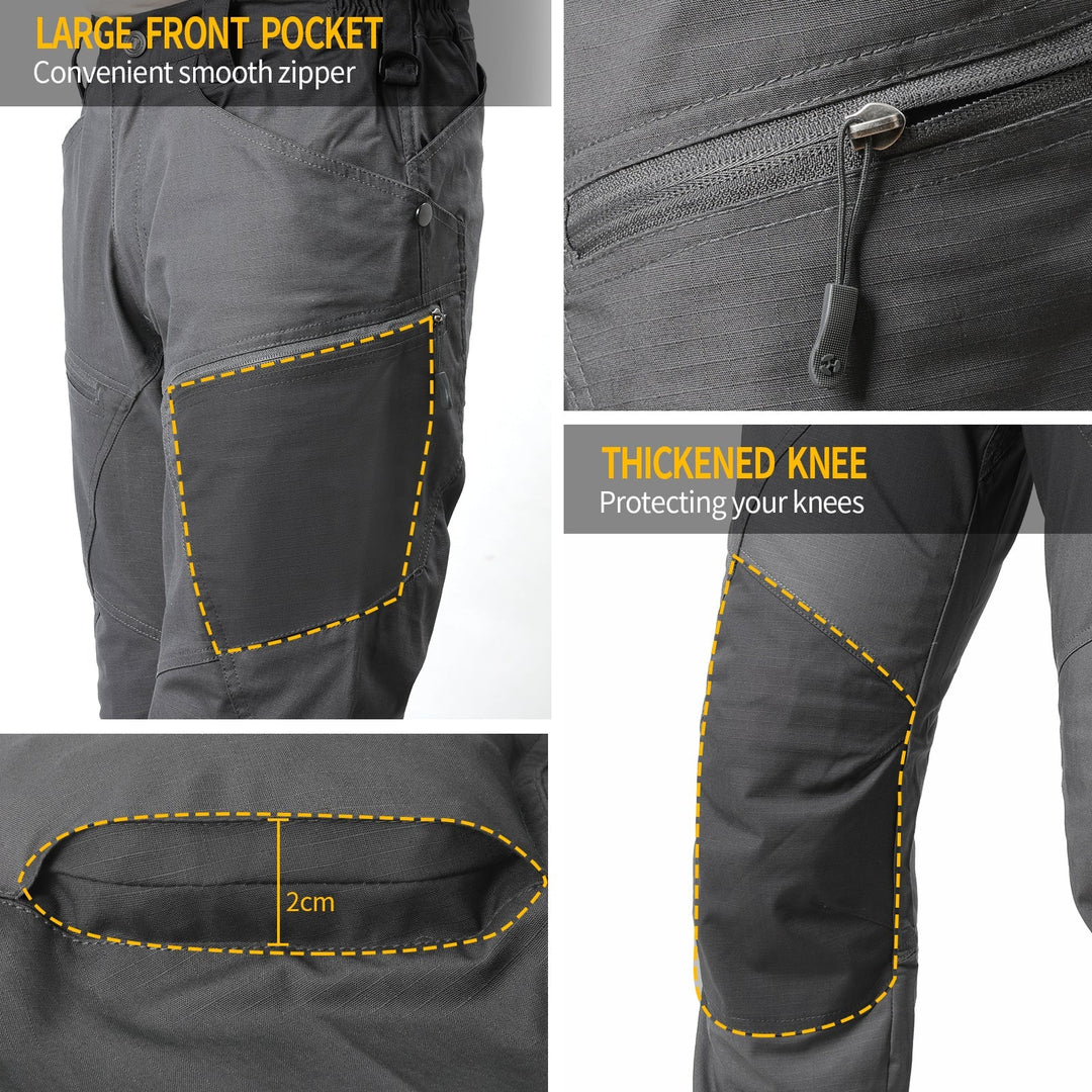 Urban Pro Pantalon cargo tecnico para hombre - elastico, Gris antracita