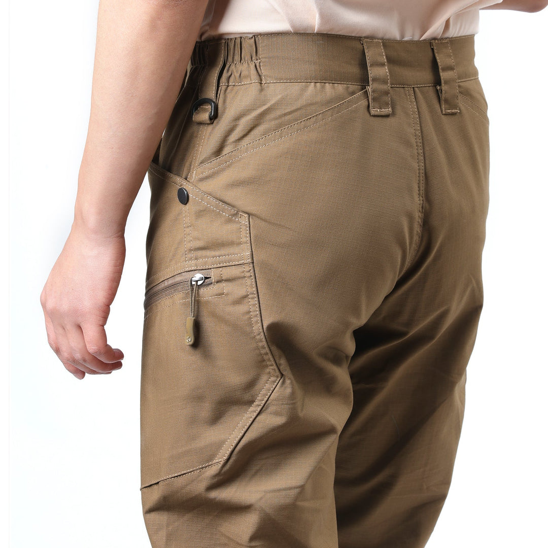 Urban Pro Pantalon cargo tecnico para hombre - elastico, Marron coyote