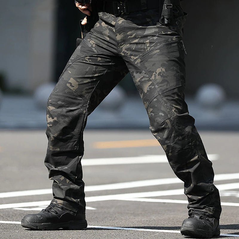 Urban Pro Pantalon cargo tecnico para hombre - elastico, Camuflaje