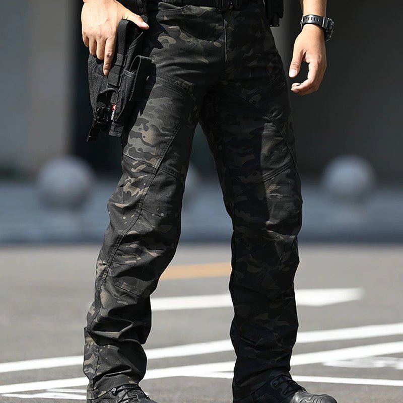 Urban Pro Pantalon cargo tecnico para hombre - elastico, Camuflaje