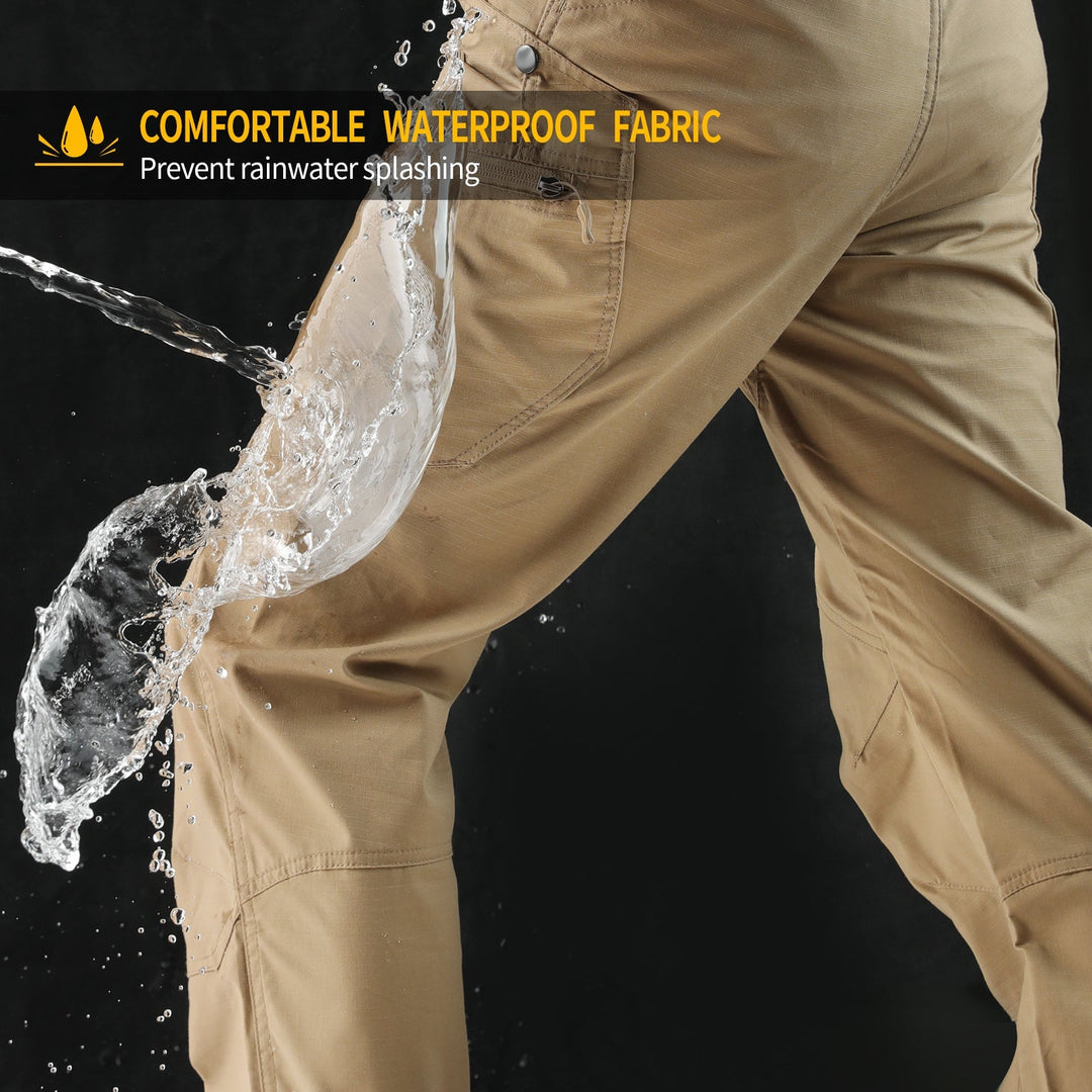 Urban Pro Pantalon cargo tecnico para hombre - elastico, Marron