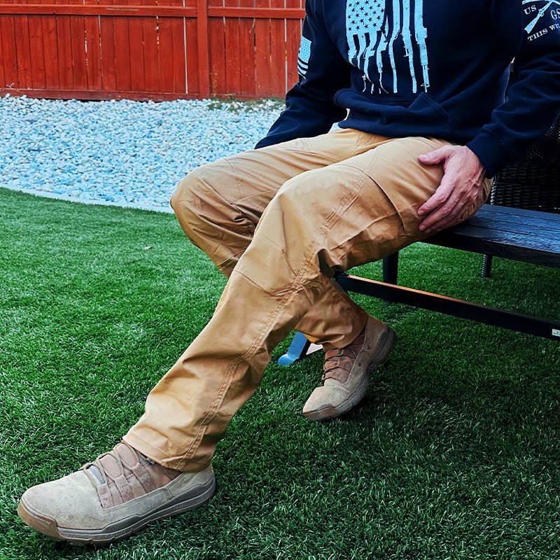 Urban Pro Pantalon cargo tecnico para hombre - elastico, Marron
