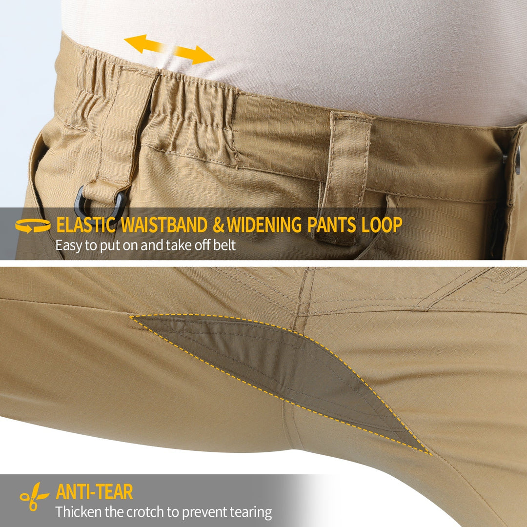 Urban Pro Pantalon cargo tecnico para hombre - elastico, Marron