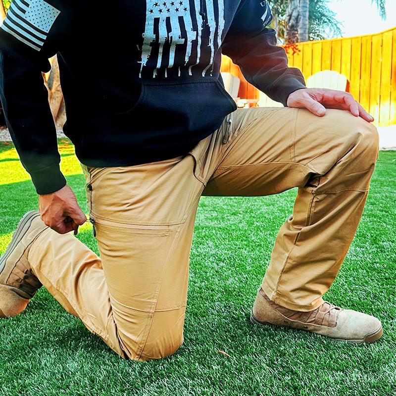 Urban Pro Pantalon cargo tecnico para hombre - elastico, Marron