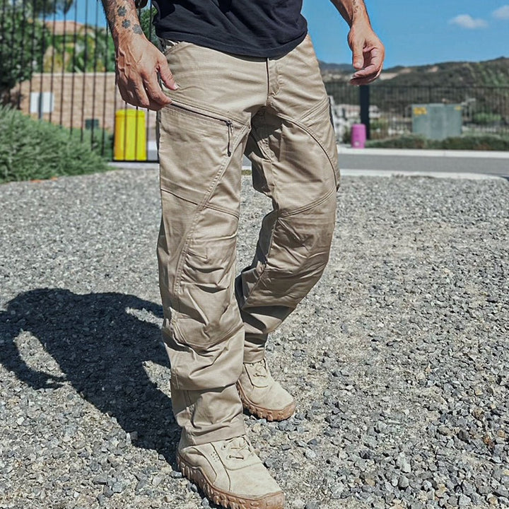 Urban Pro Pantalon cargo tecnico para hombre - elastico, Caqui