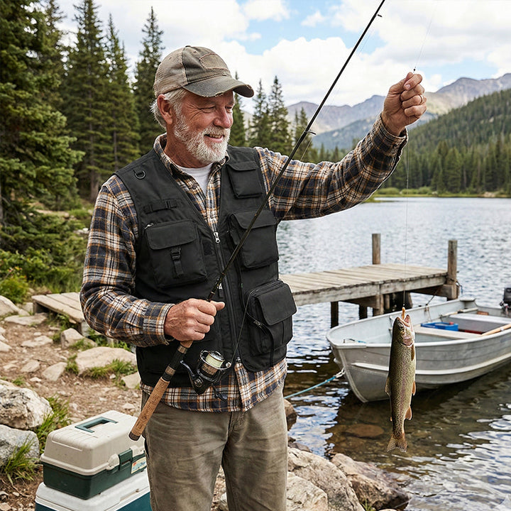 Chaleco utilitario para hombre - ligero, pesca, viaje